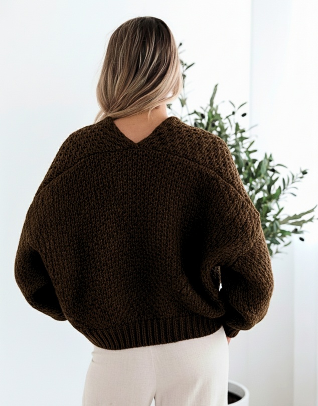 Esther & Co - Dorine Cardigan - Coffee
