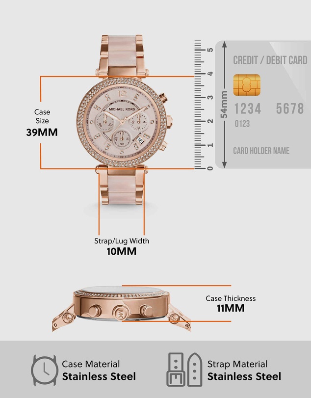 Michael Kors - Parker Rose Gold Tone Chronograph Watch