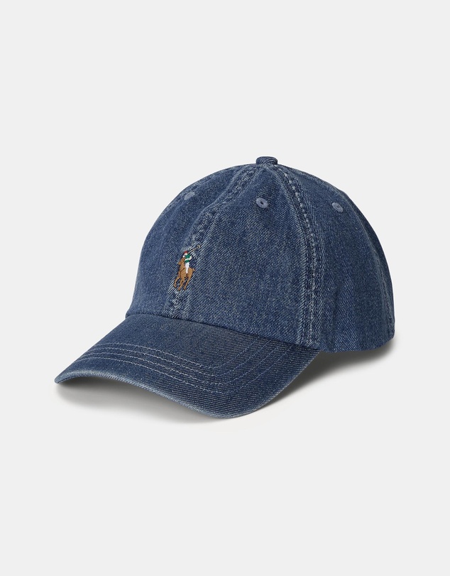 Polo Ralph Lauren - Indigo Cotton Denim Ball Cap - ICONIC EXCLUSIVE - Babies-Kids