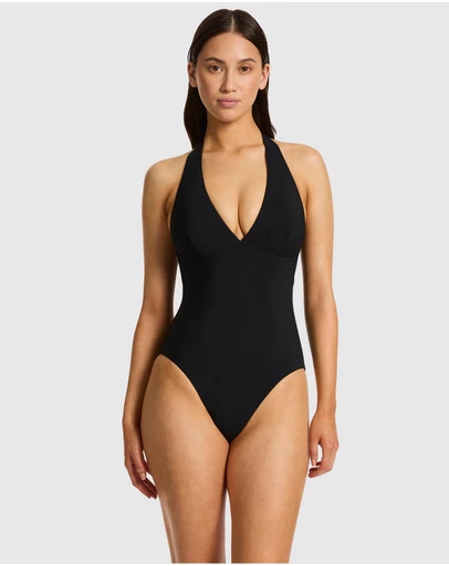 JETS - Plunge Halter Tie One Piece