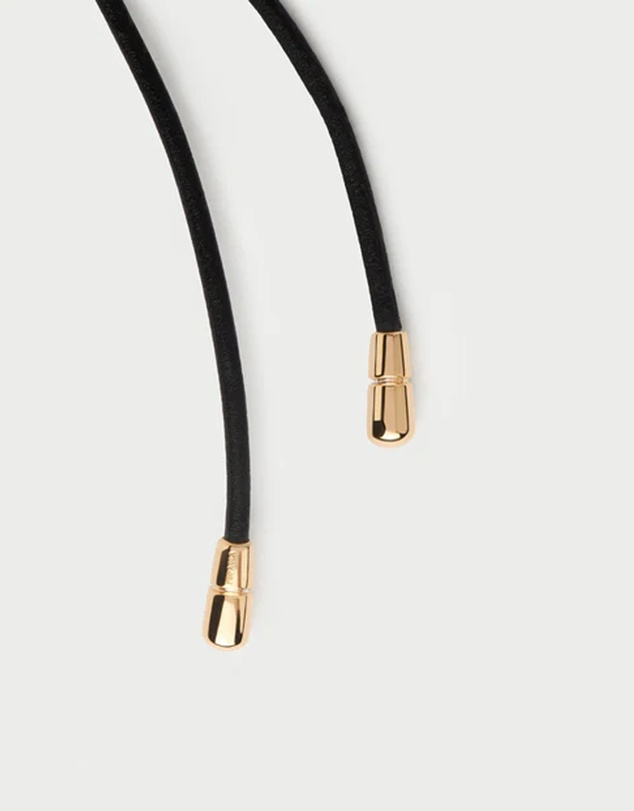 PDPAOLA - Dana Leather Bow Necklace