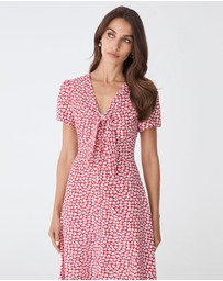 Forcast - Tara Floral Button Midi Dress