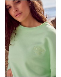 NEXT - Raw Hem Detail Washed 100% Cotton Crew Neck Sweatshirt