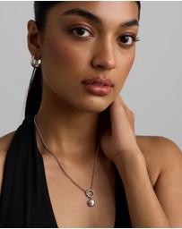 Michael Hill - Diamond Accent Round Compass Pendant in Sterling Silver