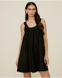 The Fated - Camille Linen Blend Mini Dress
