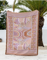 Good Throw Co - Pink Alkira Art Throw Rug