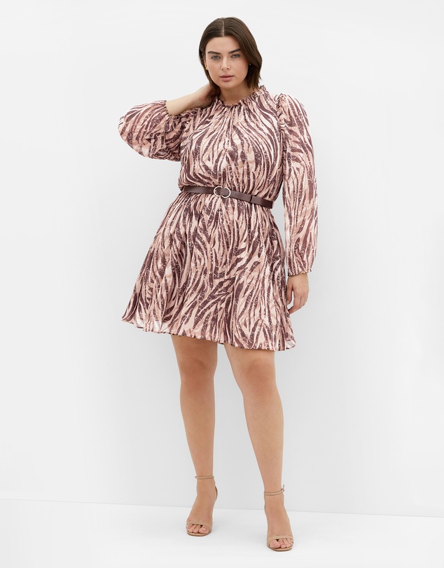 City Chic - Plus sizeMaddie Print Dress - latte