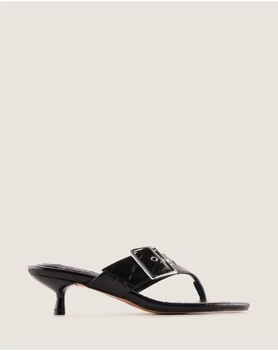 Shelly Shen - Suri High Sandals Black Croc