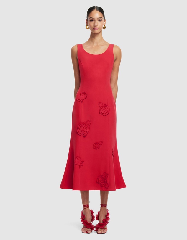 LEO LIN - Emily Applique Midi Dress