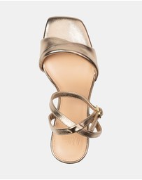 Wittner - Martina Metallic Leather Flared Heels