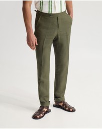Oxford - Bryon Herringbone Pant Side Tab/Cuf