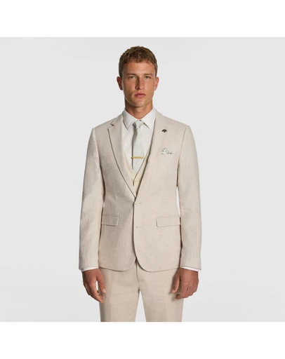 yd. - Carter Stretch Linen Blend Slim Suit Jacket