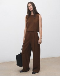 M.N.G - Straight-Fit Pleated Trousers