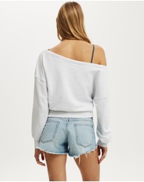 Cotton On - Relaxed Off Shoulder Sweatshirt