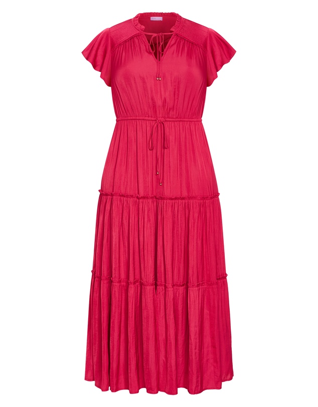 City Chic - Drama Queen Flutter Sleeve Maxi Dress