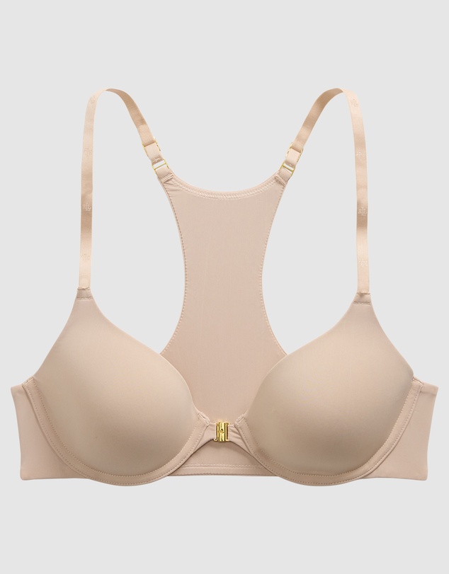 Lauren by Ralph Lauren - Luxe Smoothing Front Close Racerback T-Shirt Bra