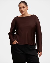 Forever New Curve - Rae Curve Boatneck Blouse