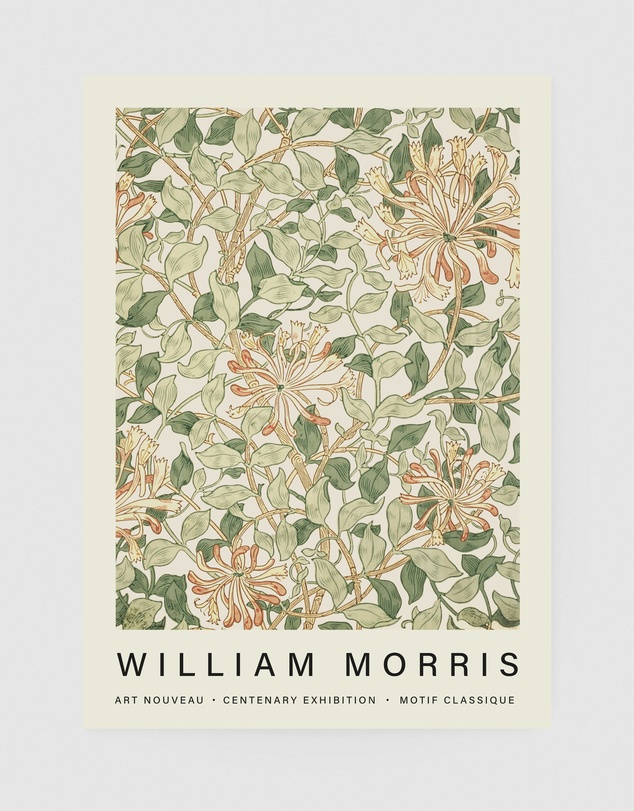 Inka Arthouse - Green Leaves by William Morris Art Print