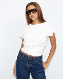 Dazie - Doll Ruched Waist Top