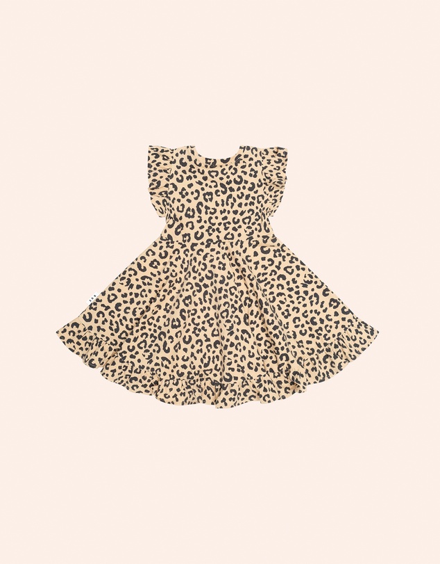 Huxbaby - Leopard Short Sleeve Swing Dress - Babies-Teens