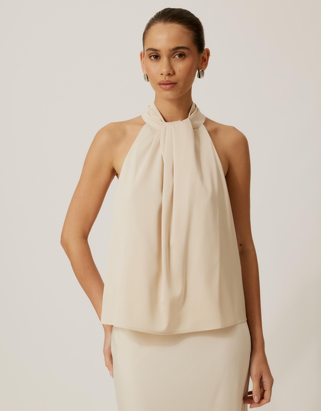 Tussah - Ruby Satin Halter Top