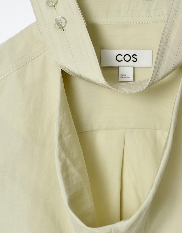 COS - Sleeveless Cut-Out Cowl-Neck Blouse