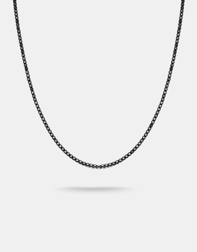 THOMAS SABO - THOMAS SABO Tennis Necklace Sparkling Black with Zirconia Stones