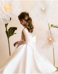 Bebe by Minihaha - Duchess Satin Full Length Dress With Low Back - Kids