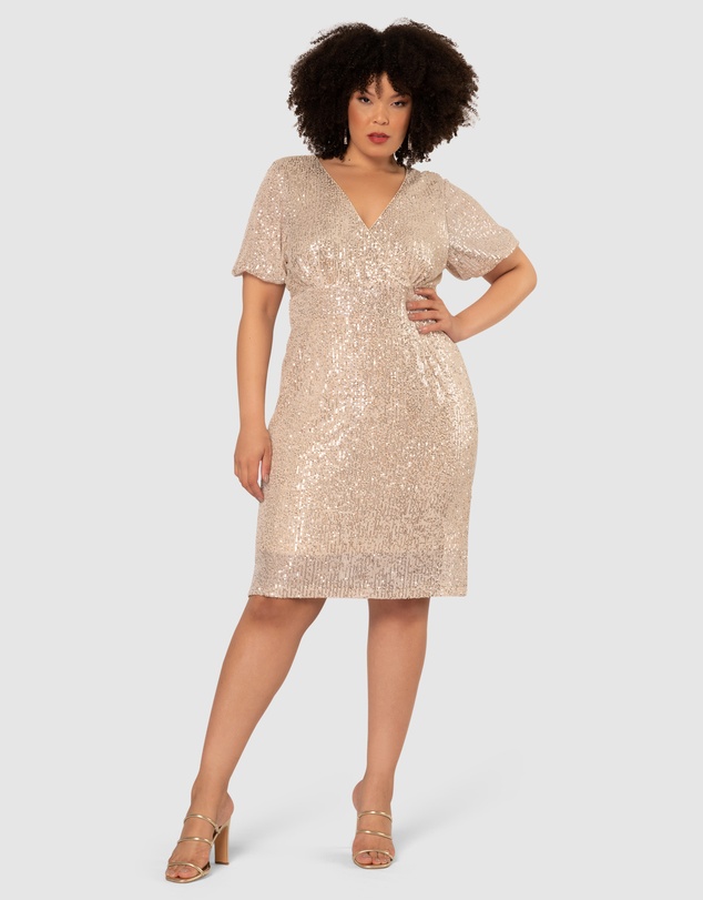 Pink Dusk by Curve Project - Cocktail Queen Sequin Mini Dress