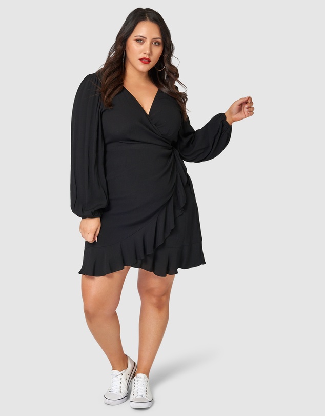 Sunday In The City - Titanium Wrap Dress