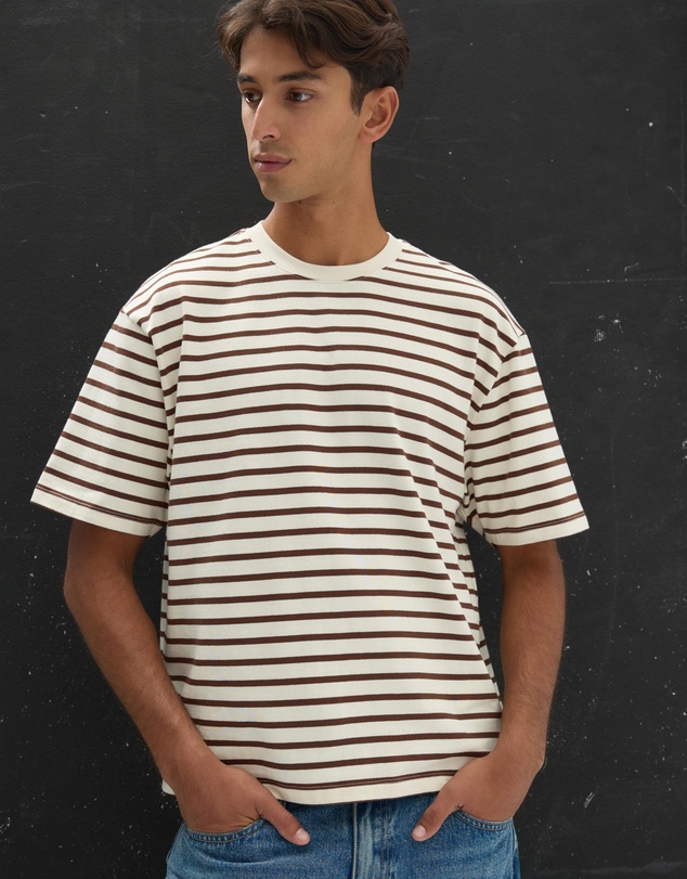 AERE - Heavyweight Stripe SS Tee