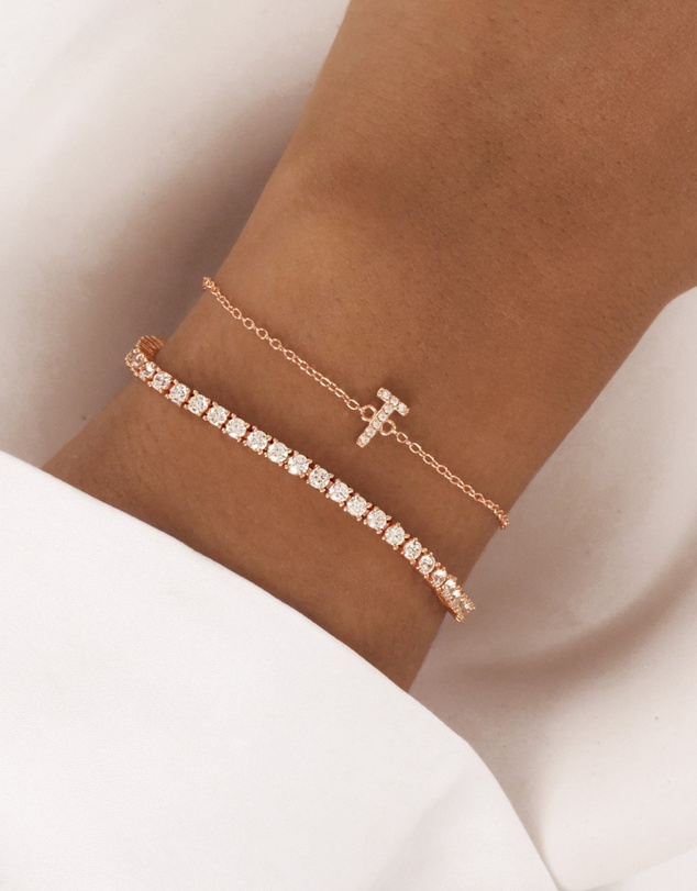 The Silver Collective - A-Z Letter Bracelet - A