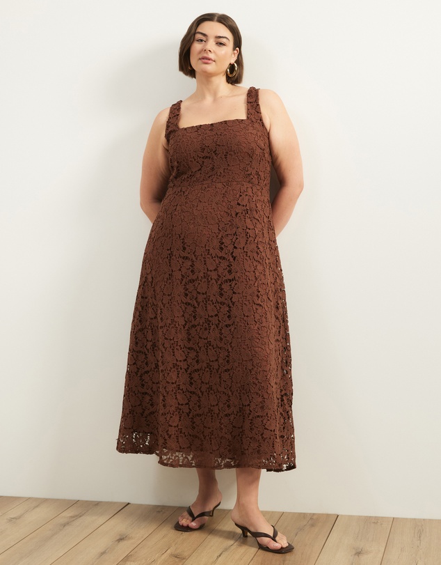 Atmos&Here Curvy - Rio Broderie Lace Midi Dress