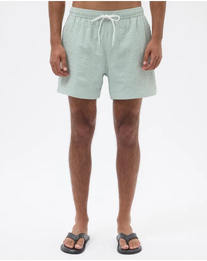 AERE - Seerksucker Stripe Swim Shorts