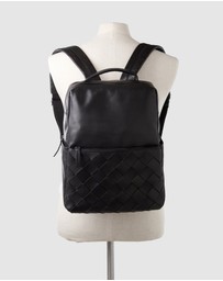 Evity - Dominic Leather Weave Backpack