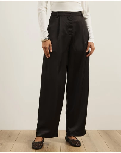 Atmos&Here - Auri Satin Tailored Pants