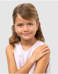 Elli Jewelry - Bracelet Kids Flowers Pink Playful with Crystals in 925 Sterling Silver Gold Plated