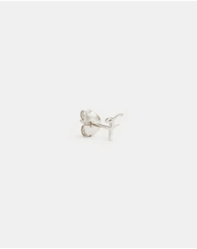 By Charlotte - Sterling Silver Love F Earring