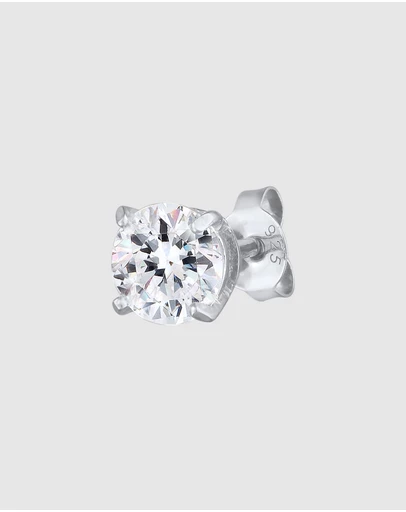 Kuzzoi - ICONIC EXCLUSIVE - Earrings Male Stud Swarovski® Crystals Single 925 Sterling Silver