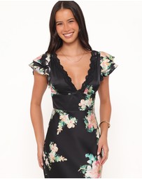Petal & Pup - Arella Maxi Dress - Black Floral