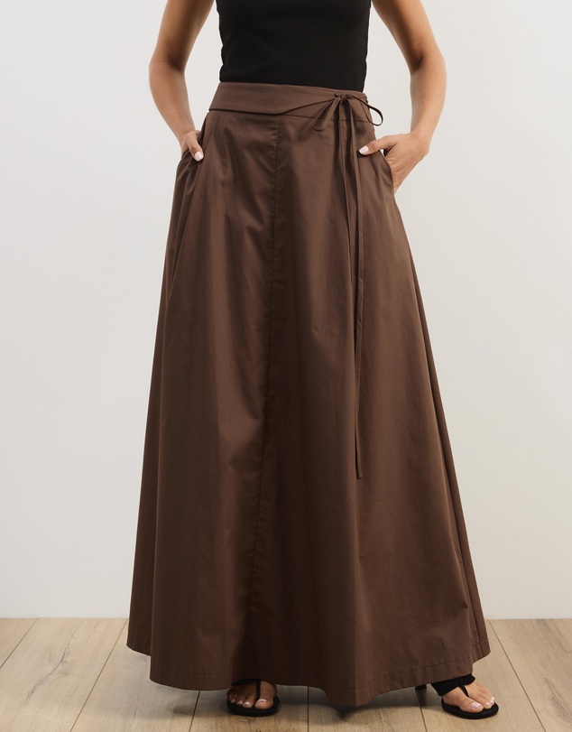 Atmos&Here - Tova Belt Detail Maxi Skirt
