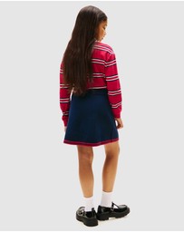 Tommy Hilfiger - Varsity Rib-Knit Mini Skirt - Teens