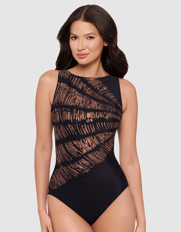Miraclesuit Swimwear  - Costa D'oro Regatta High Neck Tummy Control Swimsuit