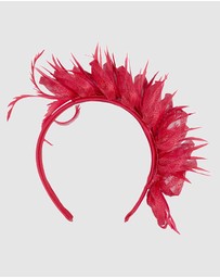 Max Alexander - Red Sinamay Fascinator Headband