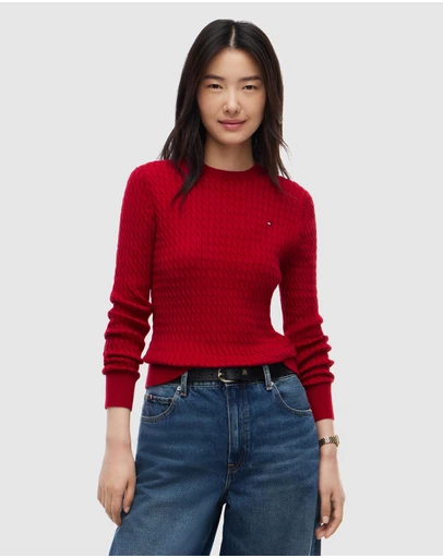 Tommy Hilfiger - Fine Cable Knit Crew Neck Jumper