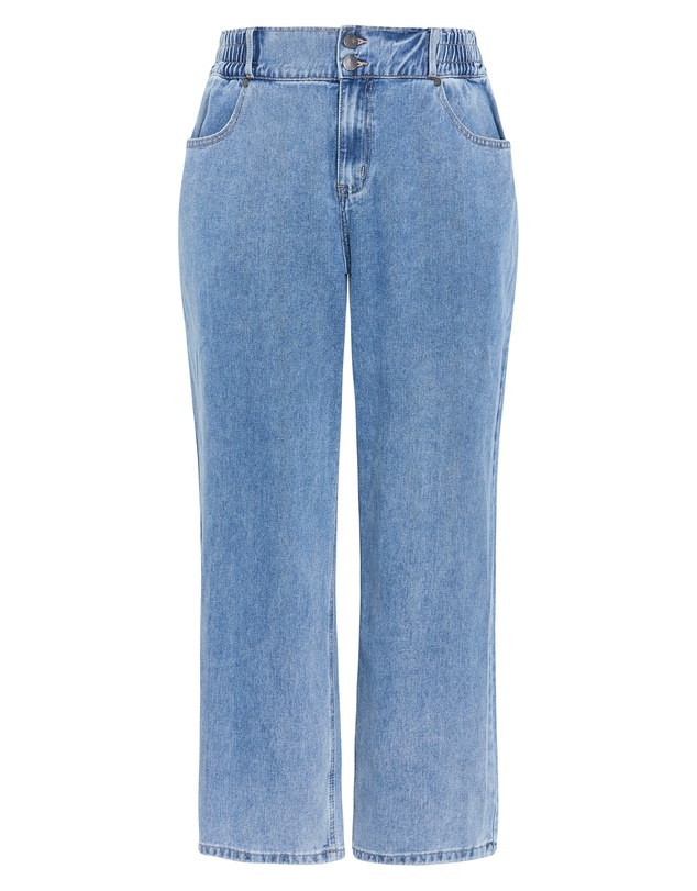 City Chic - Plus size Harley Fit Stretch Waist Jean - mid wash
