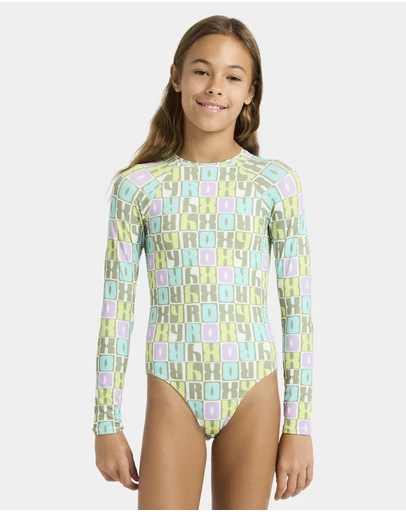 Roxy - Girls 4 to 16 Letter Up Rash Vest
