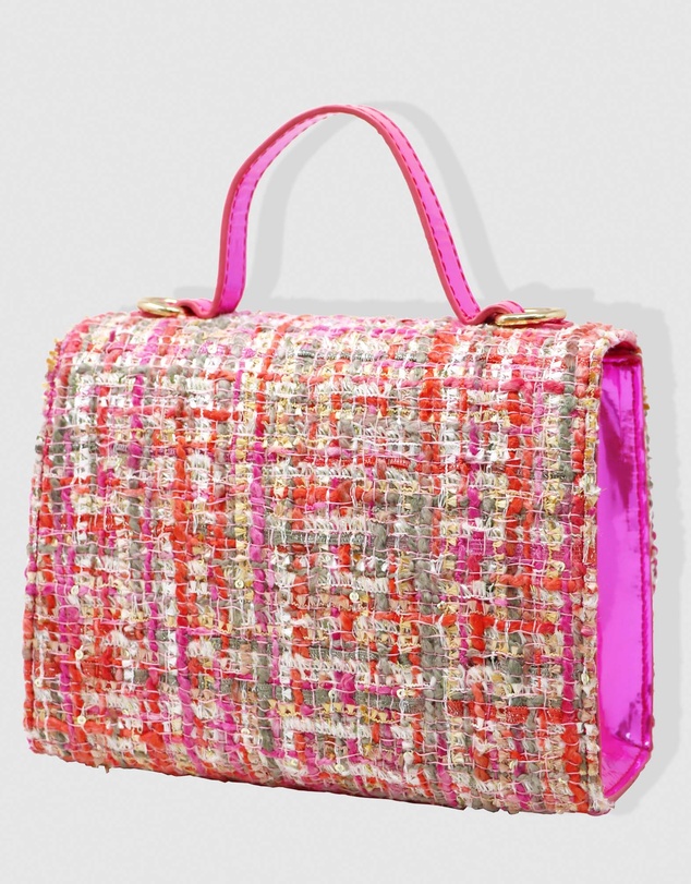 Pink Poppy - Tweed Pink Handbag