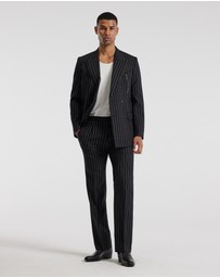 Calibre - Pinstripe Double-Breasted Jacket Black