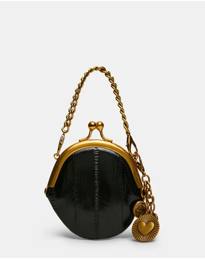 Steve Madden - Bfilo black eel clutch bag